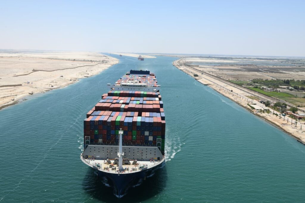 Mega container ships resume transit through Suez Canal Mega container ships resume transit through Suez Canal