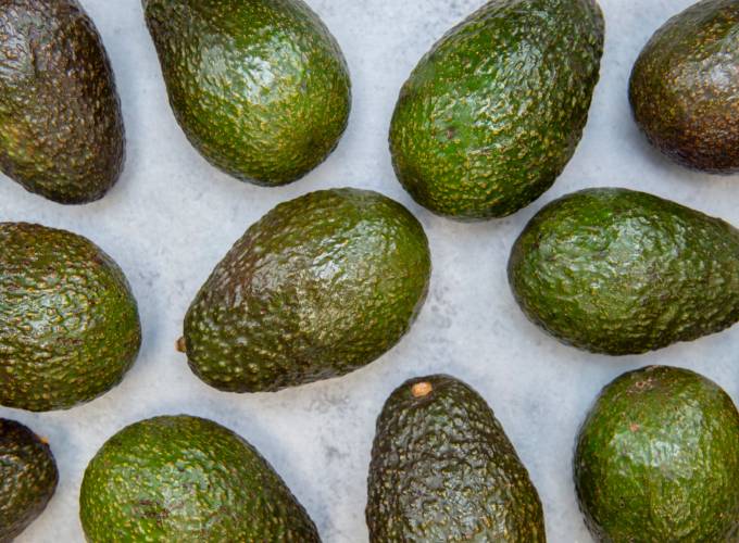 Surface with hass avocados