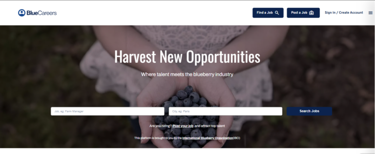 The blueberry industry just got a new career hub—Will it be the LinkedIn for agriculture?