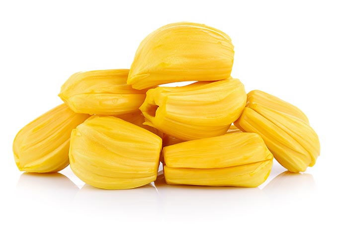 Peeled and chopped jackfruit