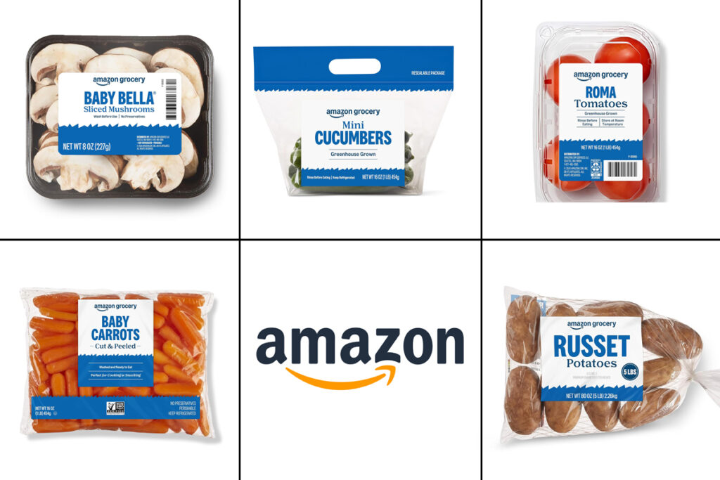 Amazon Grocery, the e-commerce's new private food label has 1,000+ products—including produce