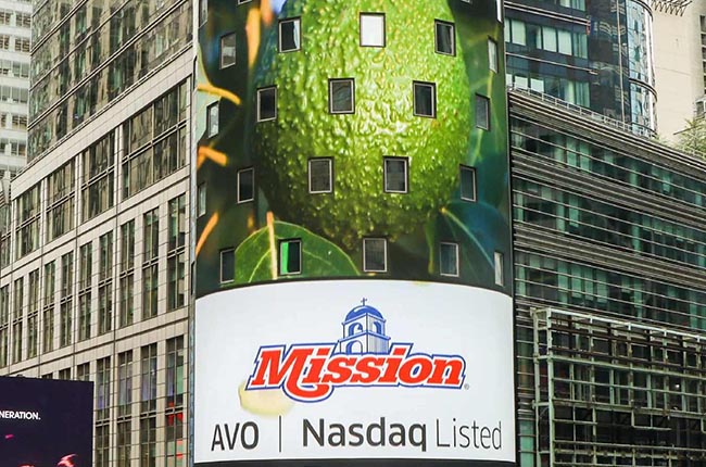 Mission produce Times Square