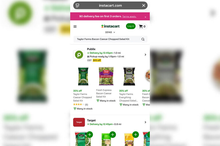 Taylor Farms campaign instacart