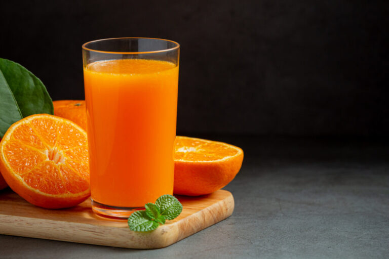 fresh pure orange juice