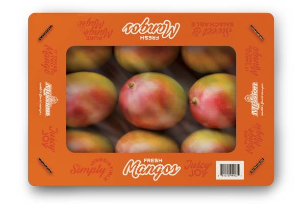 Mission produce lidded mango carton
