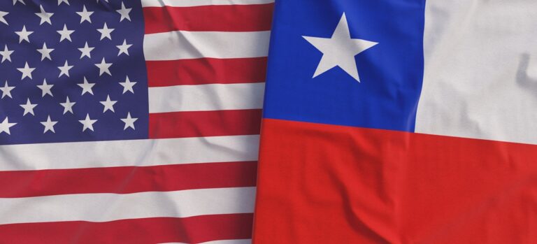US-Chile relationship represented by the countries' flags