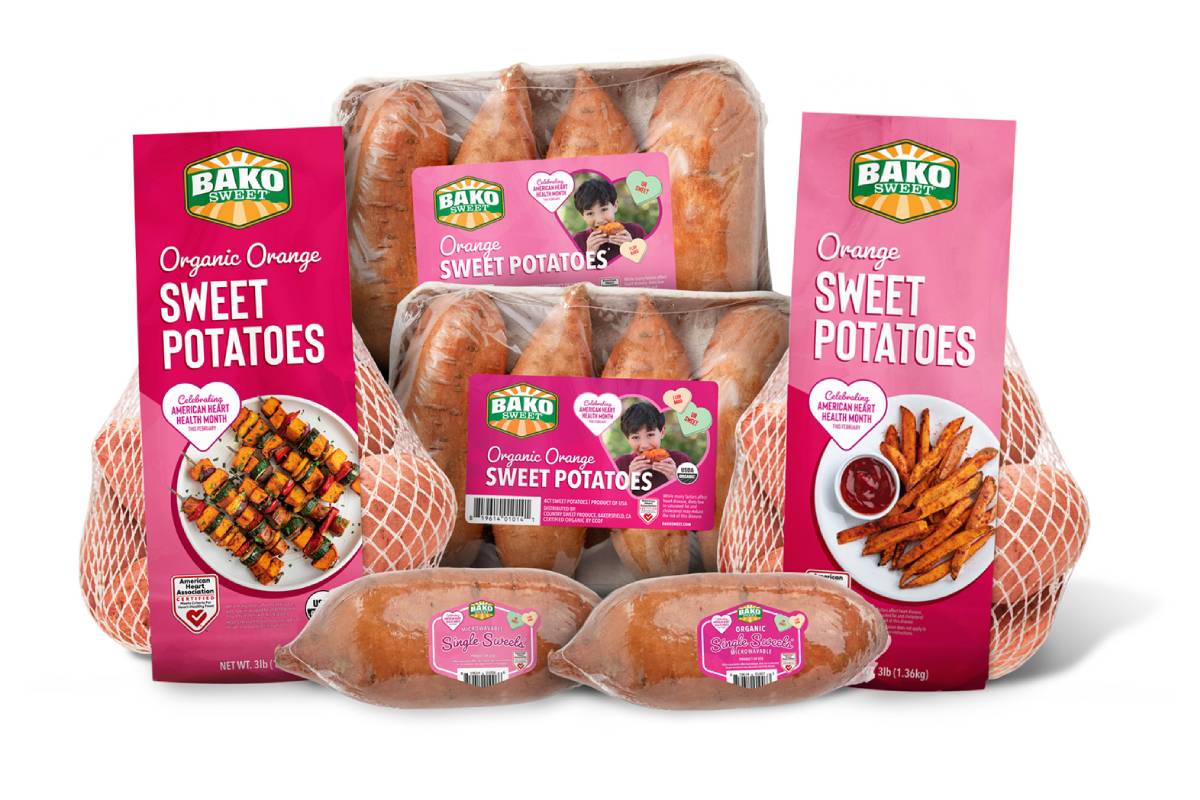 Bako Sweet potatoes will wear pink during American Heart Health Month and National Sweet Potato Month
