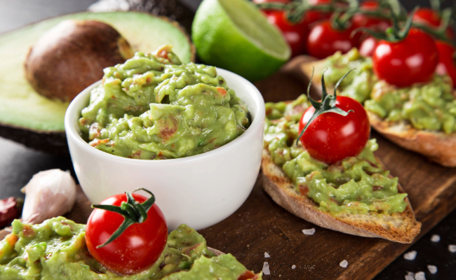 Guacamole, probably made from Beta avocados