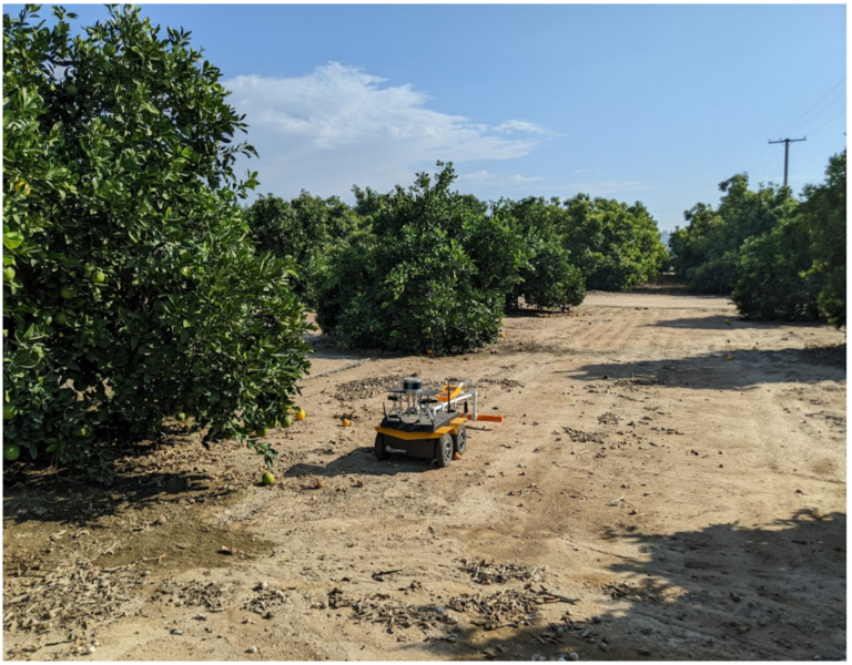 soil-mapping robbot in orchard run