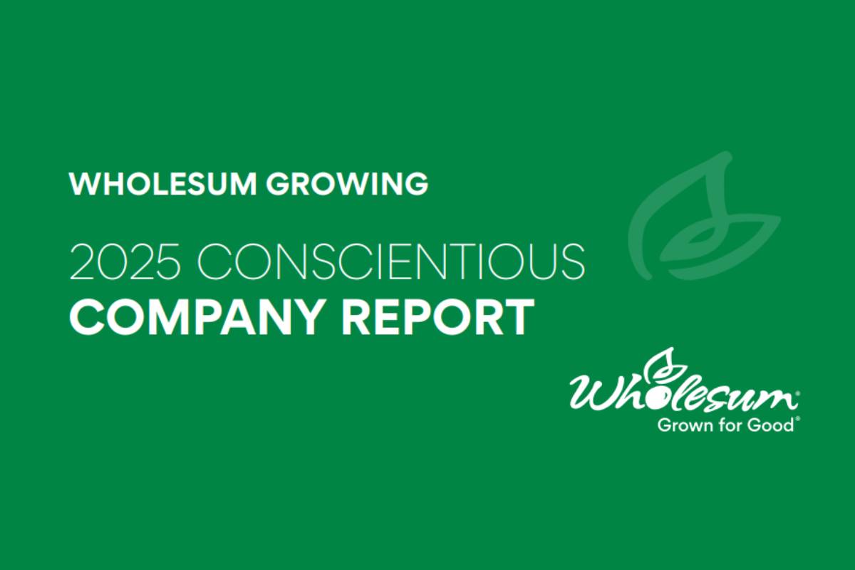 Wholesum advances organic innovation and sustainability in 2025 Conscientious Company Report