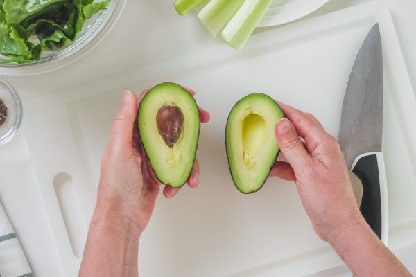 splitting avocados