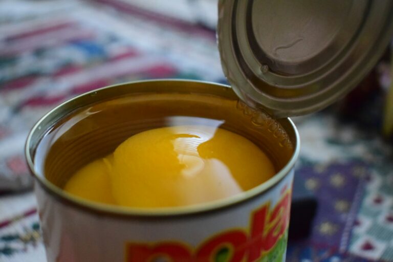 canned peaches