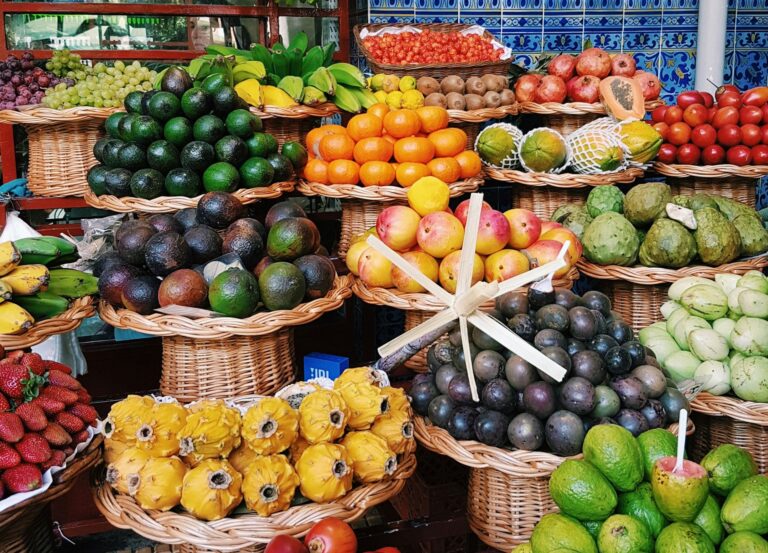 assorted tropical fruit