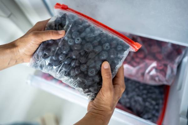 Frozen blueberries