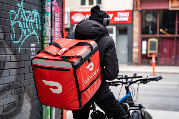 Doordasher on a bike